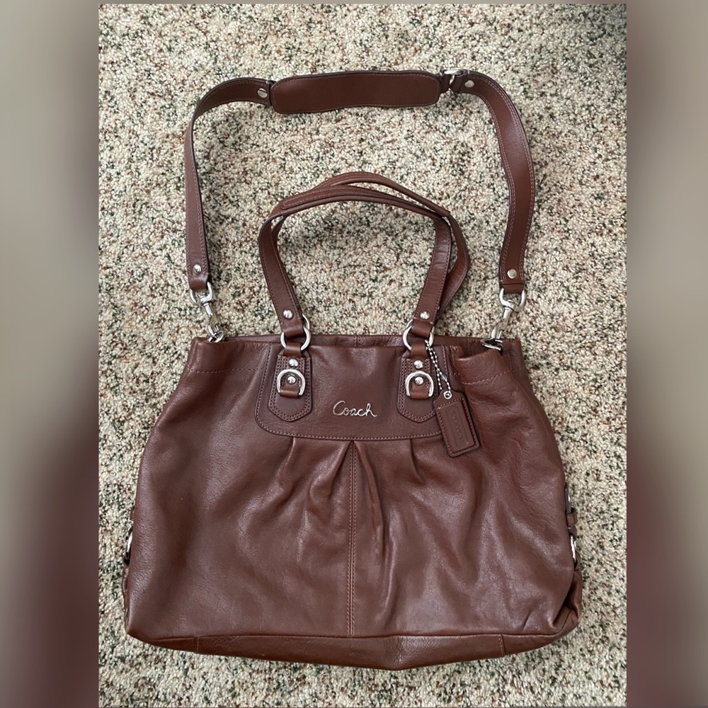 Brown Leather Coach Purse